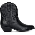 thumbnail image 3 of Chariot & Co -Susan- Womens Cowboy Cowgirl Western Ankle Booties Pointed Toe Boots (Black Pu, 6.5), 3 of 7