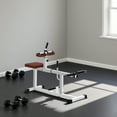 thumbnail image 6 of Soozier Adjustable Steel Seated Calf Raise Exercise Strength Training Gym Equipment, Brown, 6 of 9