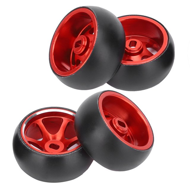 LAFGUR RC Tires,4Pcs Remote Control Metal Wheel Hub Tires Replacement for Wltoys k969 1/28 RC Car,RC Accessory