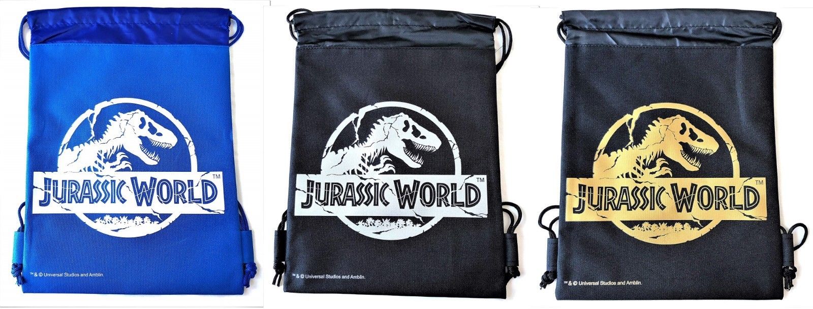 NEW Jurassic World Drawstring Backpack Sling Tote School Sport Gym Bag