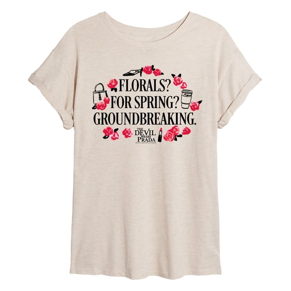 The Devil Wears Prada - Florals For Spring - Women's Oversized Graphic T-shirt