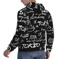 thumbnail image 4 of Bingfone Travel The World Men'S Drawstring Hoodie Long Sleeve Pocket Sweatshirts-X-Large, 4 of 9