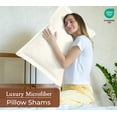 thumbnail image 6 of Royale Linens Pillow Shams 2 Pack King Size 20x36 Inch - Brushed 1800 Microfiber - Bed Shams, Wrinkle & Fade Resistant Super Soft and Cozy - Envelope Closure - Oxford Pillowcase (King,Ivory), 6 of 9