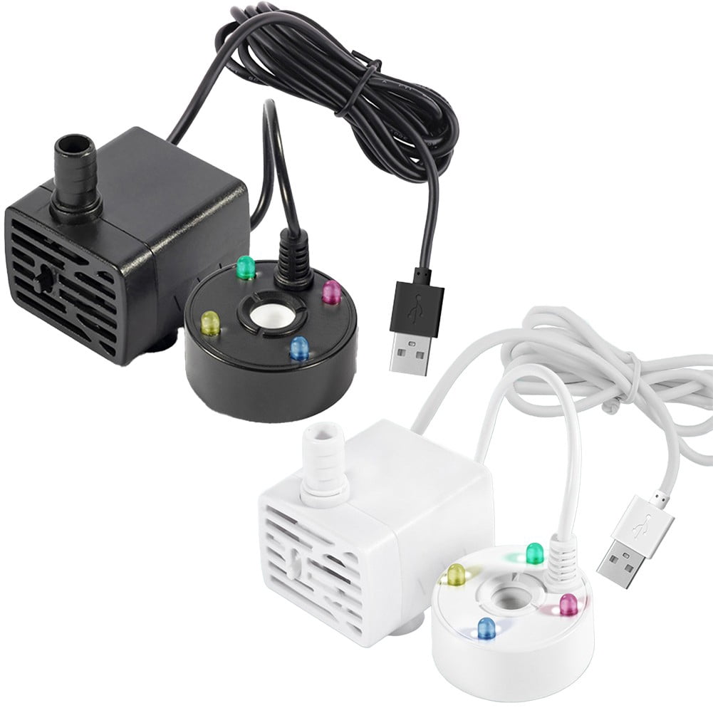 Water pump mist machine, 5V USB fog machine with 4 colored lights