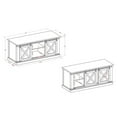 thumbnail image 3 of Bowery Hill Wood 72" Length TV Stand in White and Gold Finish, 3 of 12