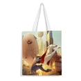 thumbnail image 1 of League of Super-Pets Bolso de tela con estampado de lienzo para mujer, bolsa de compras reutilizable y estética, con cremallera interior, regalo para mujer,38*45cm., 1 of 6
