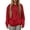 Red, variant on Trendfront Womens Crewneck Sweatshirt Long Sleeve Pullover With Pet Pocket Front Design Casual Relaxed Fit Everyday Sweatshirt