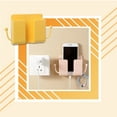 thumbnail image 4 of Organizador de soporte para teléfono montado en la pared Inteprter Llavero multifuncional de plástico Amarillo, 4 of 6