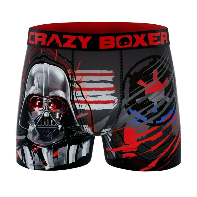 CRAZYBOXER Star Wars Darth Vader 3-Pack Adult Mens Boxer Briefs, Sizes S-XL  