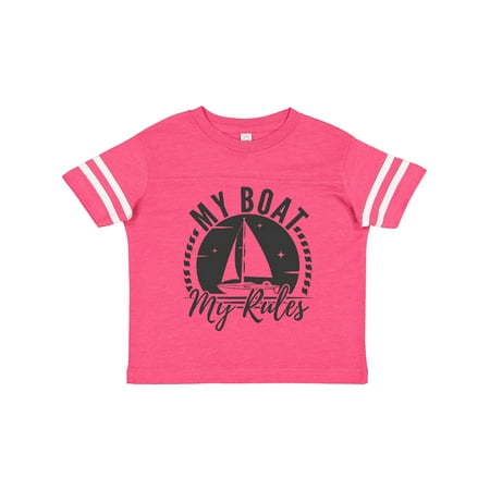 

Inktastic My Boat My Rules Sailing Captain Gift Toddler Boy or Toddler Girl T-Shirt