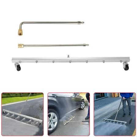 25.6" Pressure Power Washer Surface Cleaner Undercarriage Water Broom 4000PSI