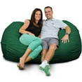 thumbnail image 1 of Ultimate Sack Lounger Bean Bag Chair in multiple colors: Giant Foam-Filled Furniture - Machine Washable Covers, Double Stitched Seams, Durable Inner Liner. (Lounger, Hunter Green Suede), 1 of 5
