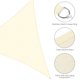 thumbnail image 4 of Yescom 2 Pack 22Ft Triangle Sun Shade Sail UV Block Commercial Carpark Pool Camping Playground Outdoor Off White, 4 of 10