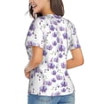 thumbnail image 2 of Goofa Orchids Flowers Pattern Women's Slim-Fit Short-Sleeve V-Neck T-Shirt,Classic-Fit Short-Sleeve V-Neck T-Shirt-XX-Large, 2 of 5