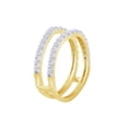 thumbnail image 3 of Round Shape White Cubic Zirconia 14K Yellow Gold Enhancer Guard Ring Size- 6, 3 of 3