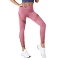 thumbnail image 2 of Women's High Waisted Mesh Panel Leggings Stretchy Workout Yoga Pants Athletic Tights, 2 of 4