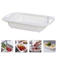 thumbnail image 3 of Cutlery Rack Telescopic Storage Basket Plastic White 1Pack Kitchen Use, 3 of 5