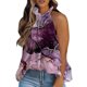 thumbnail image 1 of Gibobby Camisetas sin mangas para mujer, holgadas, plisadas, de verano, sin mangas, con dobladillo curvo S 2XL(Morado,G), 1 of 5