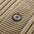 thumbnail image 6 of Mens Sweater - Autumn Winter Solid Color Lapel Single Knitted Cardigan Sweater Jacket, Casual Loose Business Style, Daily Office Wear, Soft Fabric, Men's Clothing, 6 of 7