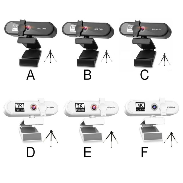 Caméra Web d'Ordinateur à Mise au Point Automatique HD USB en Ligne Réglable Caméra PC avec Microphone Filaire de Remplacement Caméra Web Externe Caméscope Blanc 2K