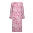 thumbnail image 4 of Yuyamidu Pink Ribbon Long Bathrobe for Women Breast Cancer Awareness Zipper Front Robe Sleepwear Comfy Zippered Robes Size M Pink Housecoat Ladies Long Sleeve Loungewear Dress, 4 of 7