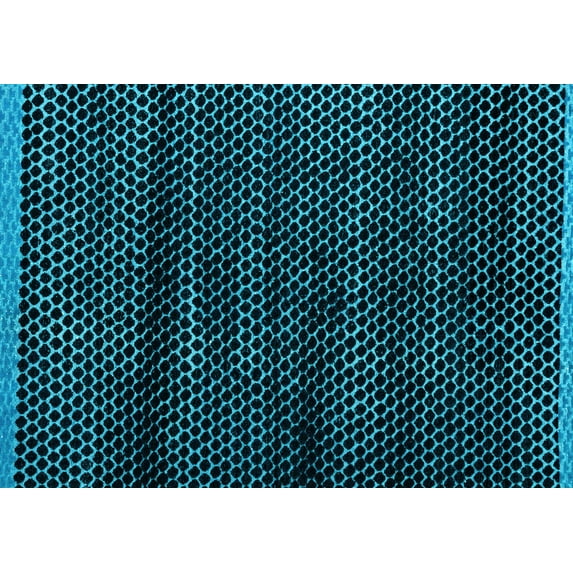 Ahgly Company Indoor Rectangle Abstract Light Blue Modern Area Rugs, 4' x 6'