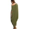 thumbnail image 2 of Women's One Off Shoulder Caftan Sleeve Harem Maxi Dress, 2 of 2