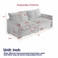 thumbnail image 2 of Newest Expandable Corduroy Loveseat Sofa with Deep Seat for Flexible Living Space, Black, 2 of 7