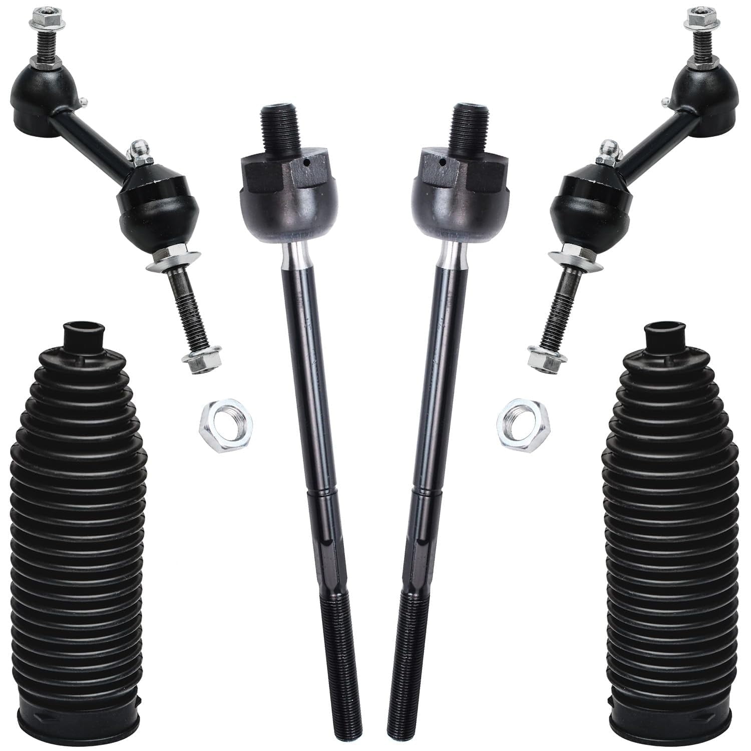 Detroit Axle - Front End 12pc Suspension Kit for Ford Crown Victoria Grand Marquis Town Car 2003-2011, 2 Upper Control Arms 2 Lower Ball Joints Inner Outer 4 Tie Rods 2 Boots 2 Sway Bars Replacement
