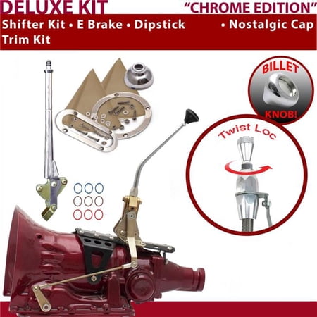American Shifter PG Shifter Kit Chrome 10 in. E Brake Trim Kit Dipstick for EFF45