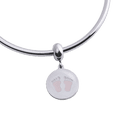 thumbnail image 2 of Charm para Pulsera LuckyLy, Dije de Huellitas Bebé Niña, Acero Inoxidable y Rosa, Modelo Capri plateado UNITALLA, 2 of 8