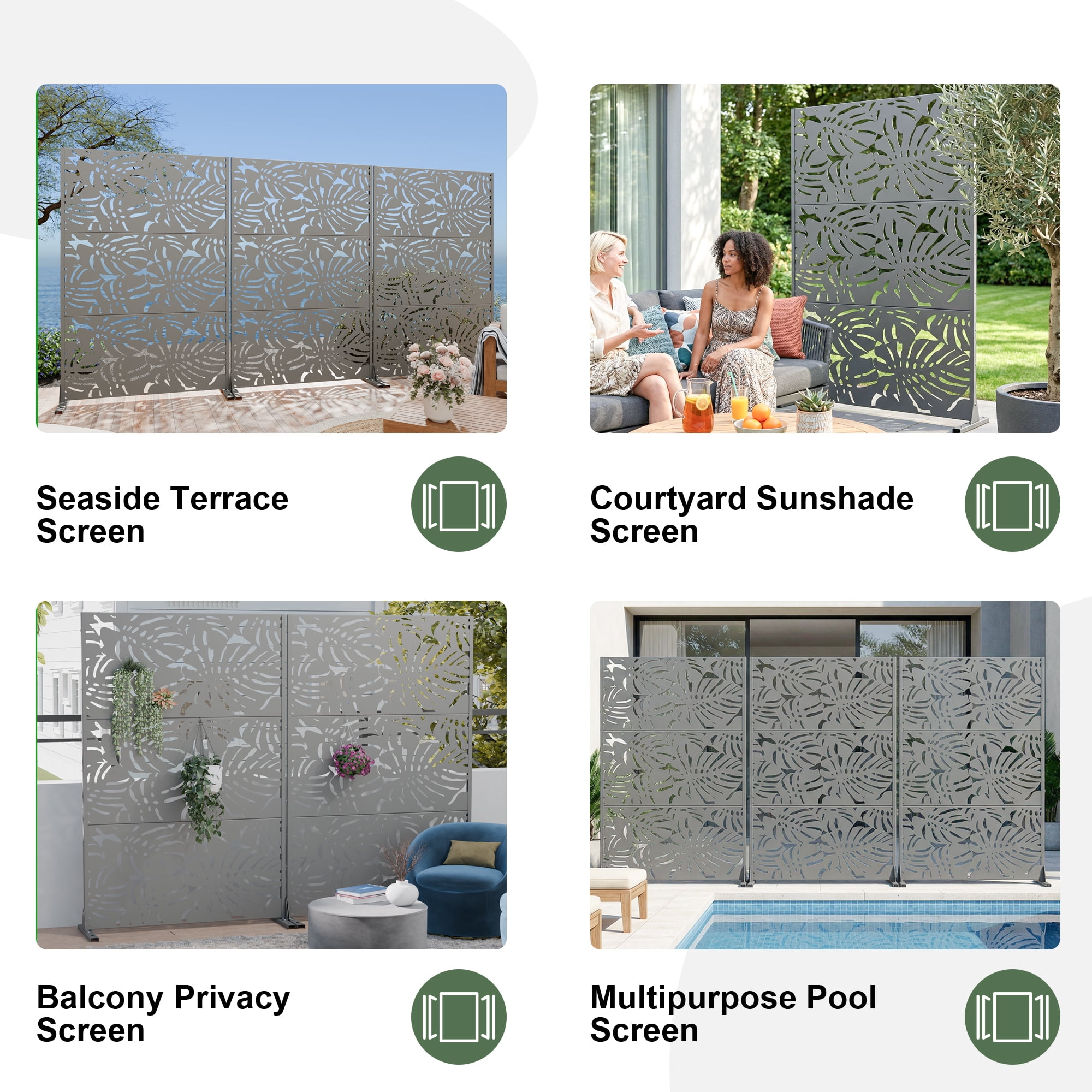 Privacy Metal Screen Fence Panel