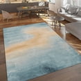 thumbnail image 2 of Yellow and Blue Oil Painting Area Rugs, Solid Color Simple Art Carpet, Doormat Clear Pattern Comfortable Foot Feeling Suitable for Living Room Study Bedroom Kitchen,5ft x 7ft, 2 of 6