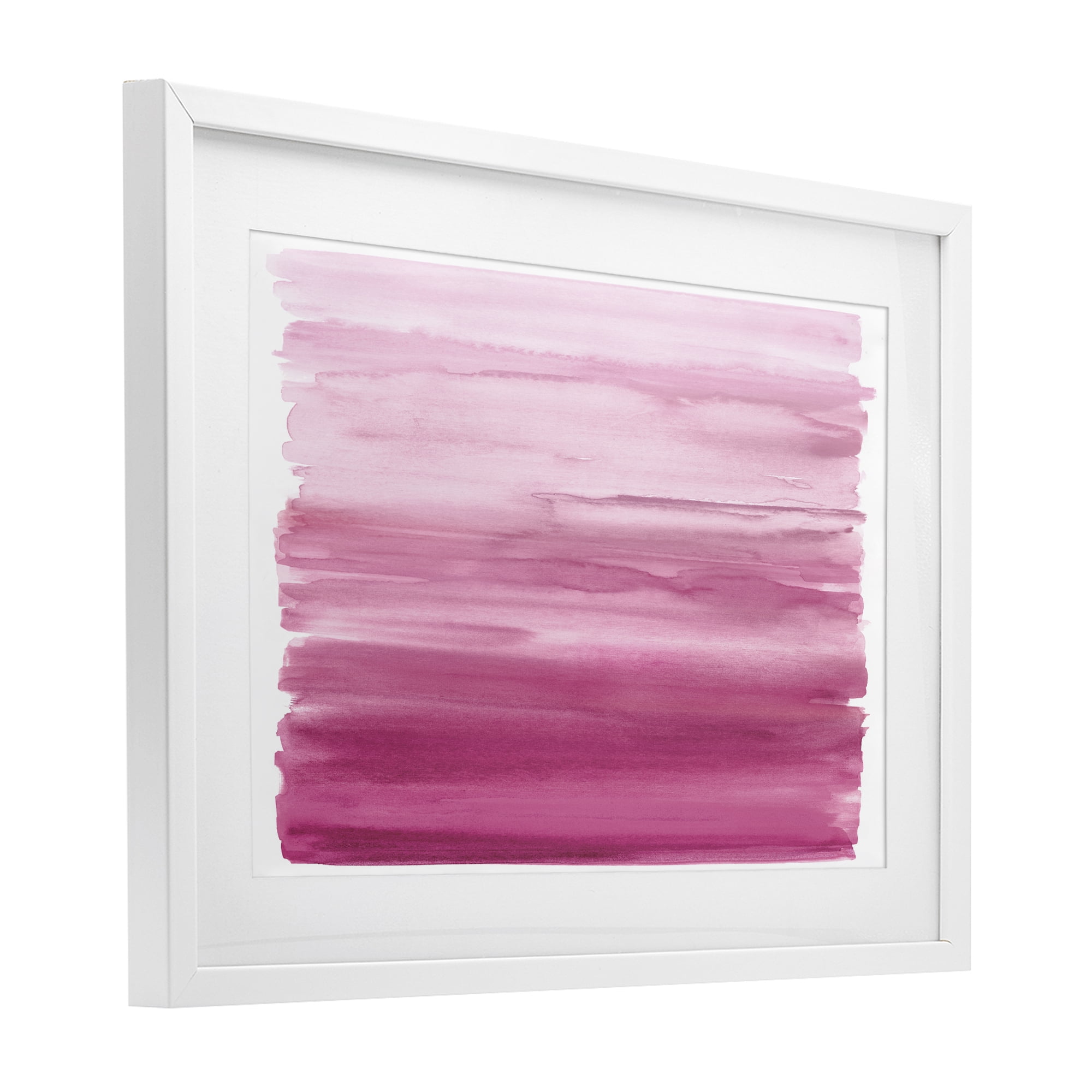 Stupell Industries Ombre Pink Blush White Framed Print Under Glass, design by Allie Corbin