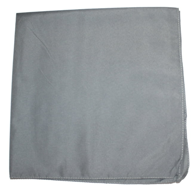 Lot de 10 Bandanas 22 x 22 Daily Basic Unis 100 % Polyester (Gris)