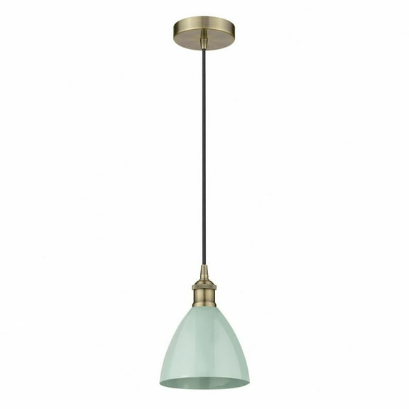616-1P-AB-MBD-75-SF-Innovations Lighting-Plymouth Dome - 1 Light Cord Hung Mini Pendant In Industrial Style-11.25 Inches Tall and 7.5 Inches