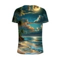 thumbnail image 3 of Cilsoka Graphic Tees for Women Oversized, Womens Short Sleeve Tops Summer Fashion Animal Print T Shirt Casual V Neck Button Blouses Sea Turtle Graphic Tees, 3 of 4