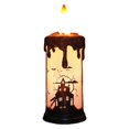 thumbnail image 2 of Luces de sin llama Lámparas de decorativas LED eléctricas con de pilar de Halloween Decoración de lámpara cálida Luz de noche Castillo Soledad Luz de vela de Halloween, 2 of 7