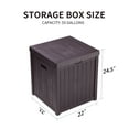 Ainfox 55 Gallon Large Patio Storage Deck Box, Resin Wicker Outdoor