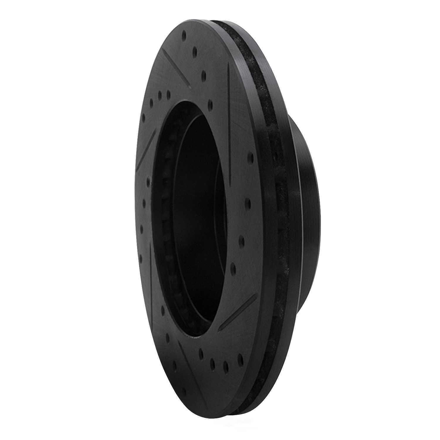 Dynamic Friction Company 633-72004L DFC Brake Rotor - Drilled And Slotted - Black