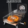 thumbnail image 4 of VEVOR 12" Outdoor Pizza Oven Portable Wood Pellet Pizza Oven Camping w/ Rotation, 4 of 9