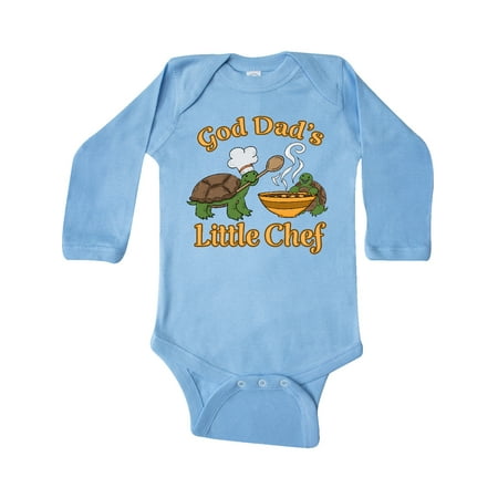 

Inktastic God Dad s Little Chef with Cute Turtles Gift Baby Boy or Baby Girl Long Sleeve Bodysuit