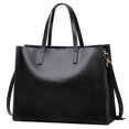 thumbnail image 3 of Bolso de mujer 2024, nuevos bolsos femeninos, bolso para ordenador portátil de 14 pulgadas, maletín de moda, bolsos grandes de hombro portátiles de cuero genuino para ir al trabajo, 3 of 5