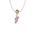 thumbnail image 2 of Delight Jewelry Silvertone Pink Running Shoe Mia Monkey Charm Necklace, 2 of 4