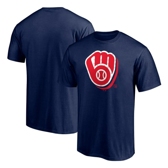 Men's Navy Milwaukee Brewers Red White and Team T-Shirt