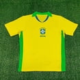 thumbnail image 1 of Camiseta Clásica Amarilla De Manga Corta De Verano De Brasil Para La Temporada 25-26M, 1 of 2