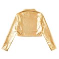 thumbnail image 6 of RFQWOVSR Kids Long Sleeve Mock Neck Leather Dance Top Retro Pullover, 6 of 6