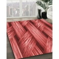 thumbnail image 3 of Ahgly Company Machine Washable Indoor Square Transitional Red Area Rugs, 4' Square, 3 of 7