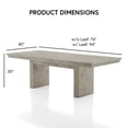 thumbnail image 3 of Furniture of America Foome Modern Farmhouse 76" Extendable Solid Wood Dining Table with 18" Leaf for Dinette Areas, Natural, 3 of 21