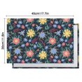 thumbnail image 5 of Pioneer Flower Floral Print Pattern Summer Placemats Table Placemats Set Of 6-Linen Kitchen Washable Placemats Table Mats 12x18 Inch Non-Slip Heat Resistant, 5 of 5